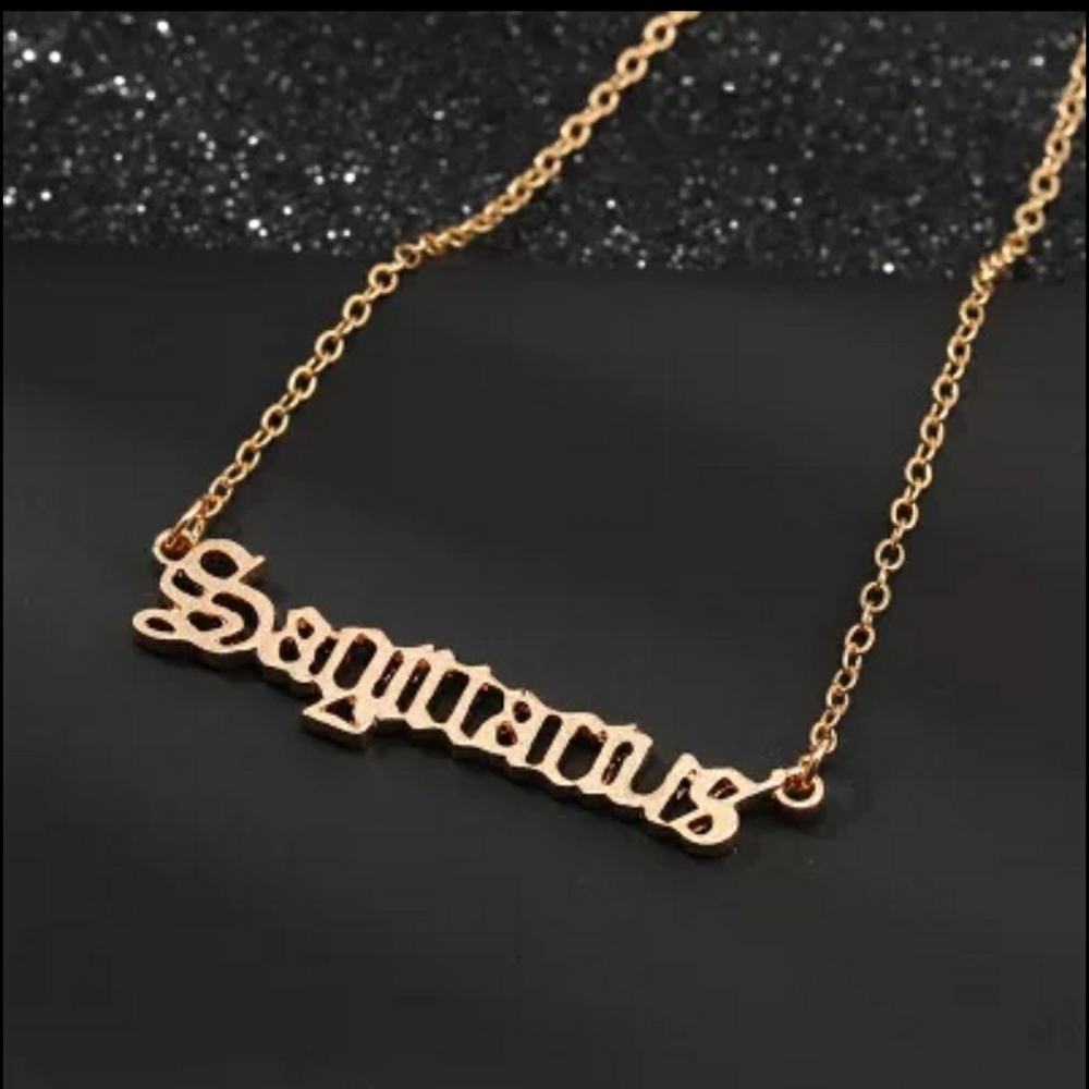 Sagittarius Zodiac Gold Chain Necklace!